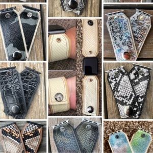 Cute leather Apple Watch bow & buckle bands custom orders welcomed